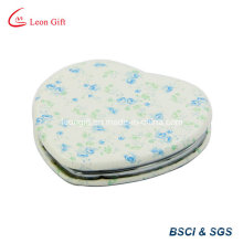 Beauty Flower Heart Shape Leather Cosmetic Mirror